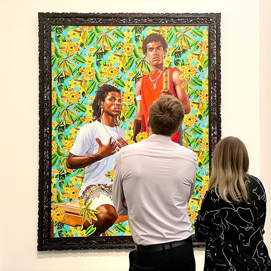 Man and Woman Viewing Kehinde Wiley's Marechal Floriano Peixoto II, 2012